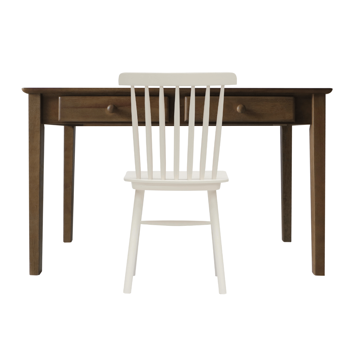 Bộ Bàn Làm Việc 18 - Walnut & White