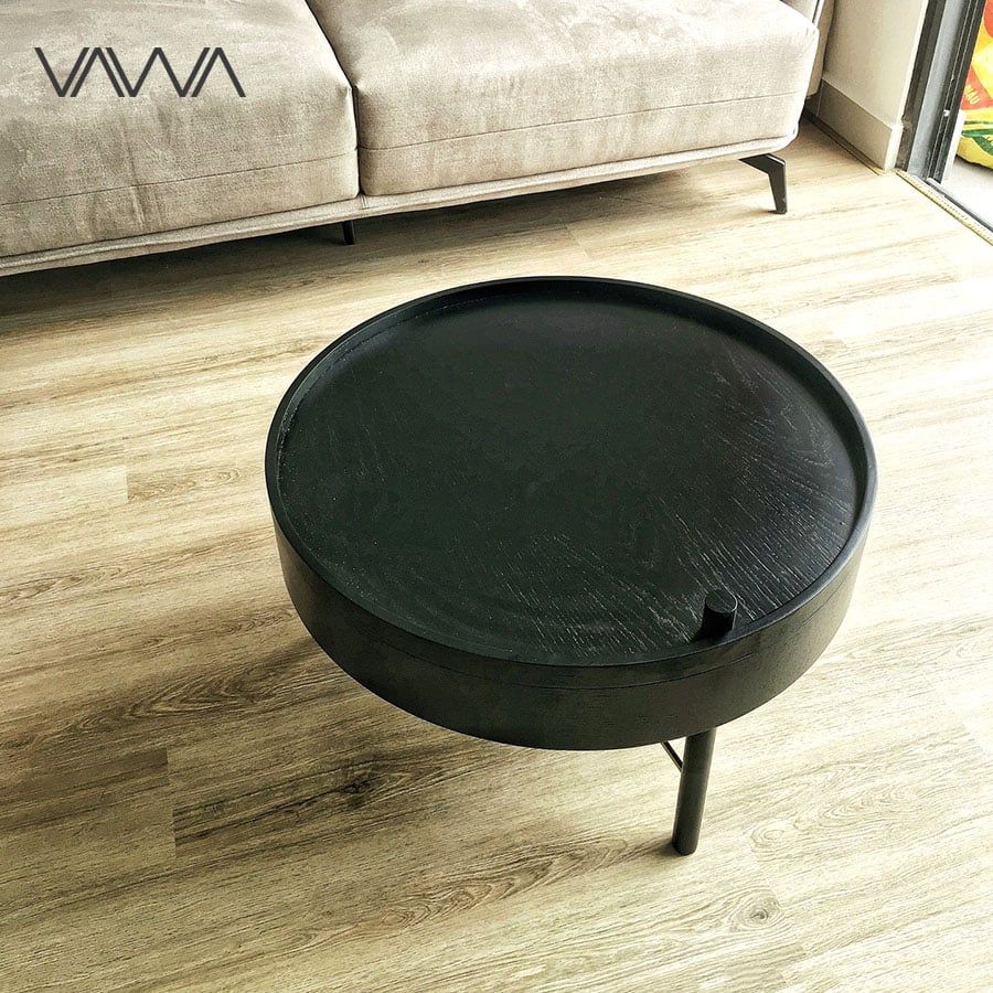 Bàn trà gỗ tròn xoay TURNING TABLE