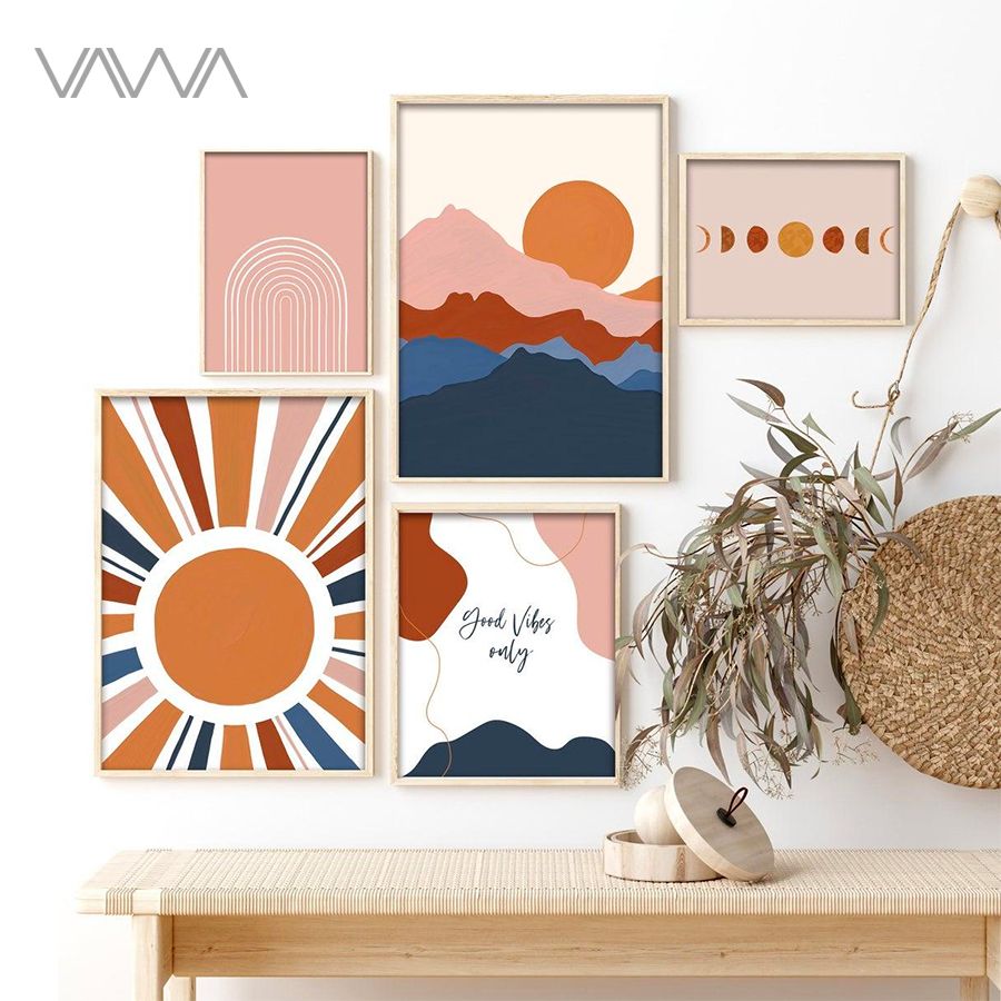 Tranh trừu tượng Minimalist - Bộ 5 tranh