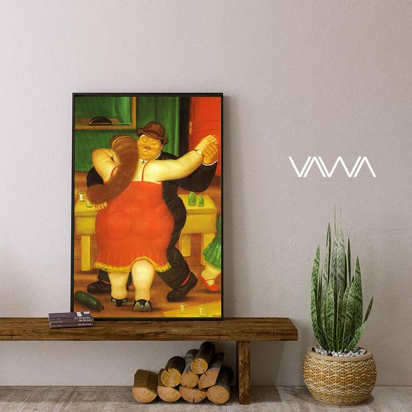 Tranh-canvas-cổ-điển-Châu-ÂU-COUPLE-DANCING-Fernando-Botero