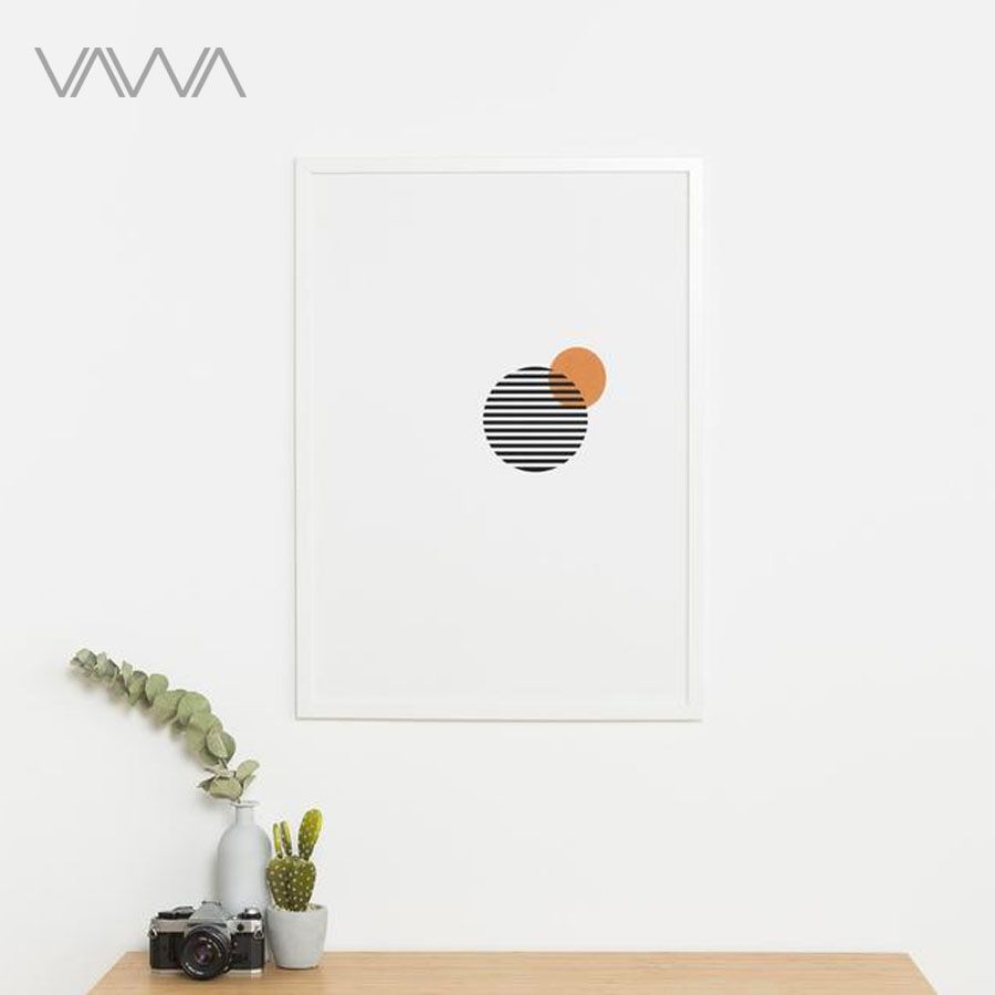 Tranh tối giản Minimalist - Mặt trời trừu tượng