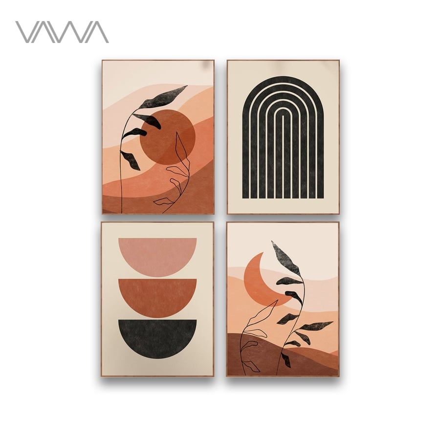 Tranh tối giản Minimalist - ArticraftCreatives bộ 4 bức