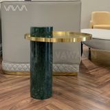  Bàn Tab sofa, Bàn Trà Phụ đẹp đá tự nhiên - Mặt inox mạ vàng - Desk Tab 