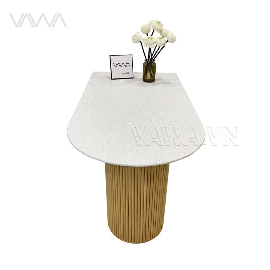 Bàn ăn Rustic chân nan gỗ tròn Ripple