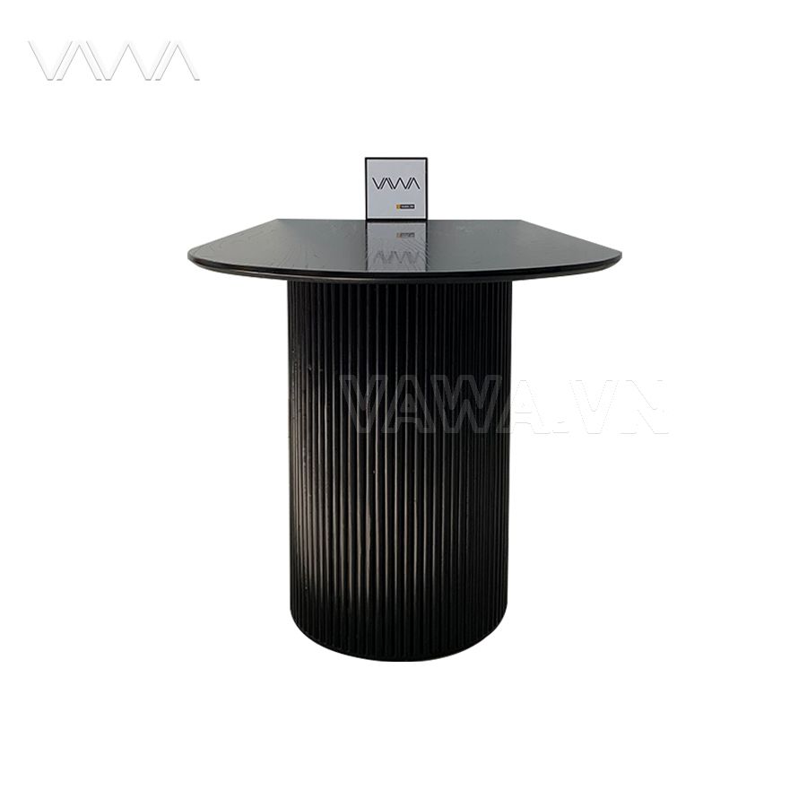 Bàn ăn Rustic chân nan trụ tròn mặt gỗ Ripple