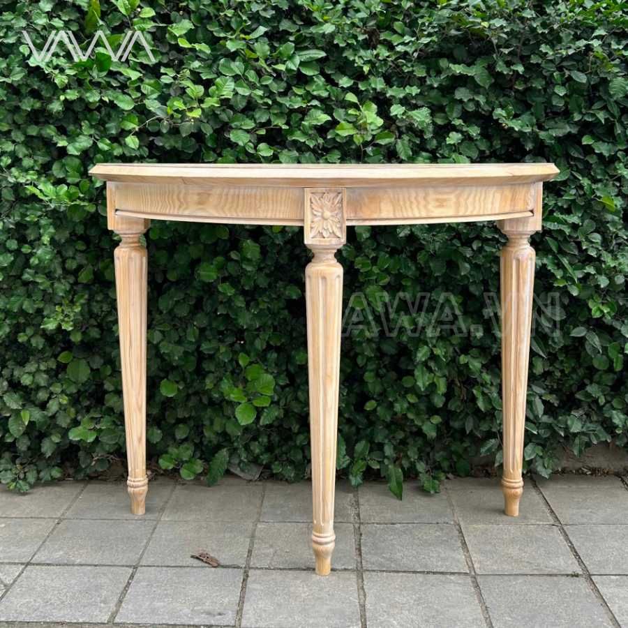 Bàn Console bán nguyệt tân cổ điển - Bàn trang trí cạnh tường