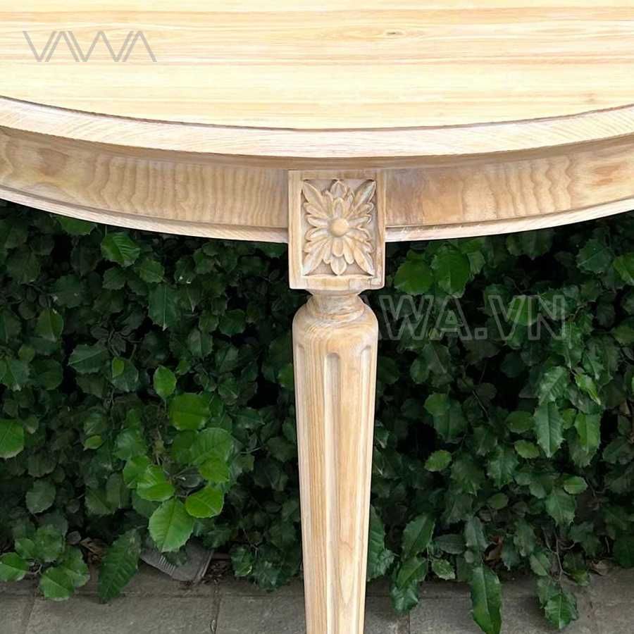 Bàn Console bán nguyệt tân cổ điển - Bàn trang trí cạnh tường