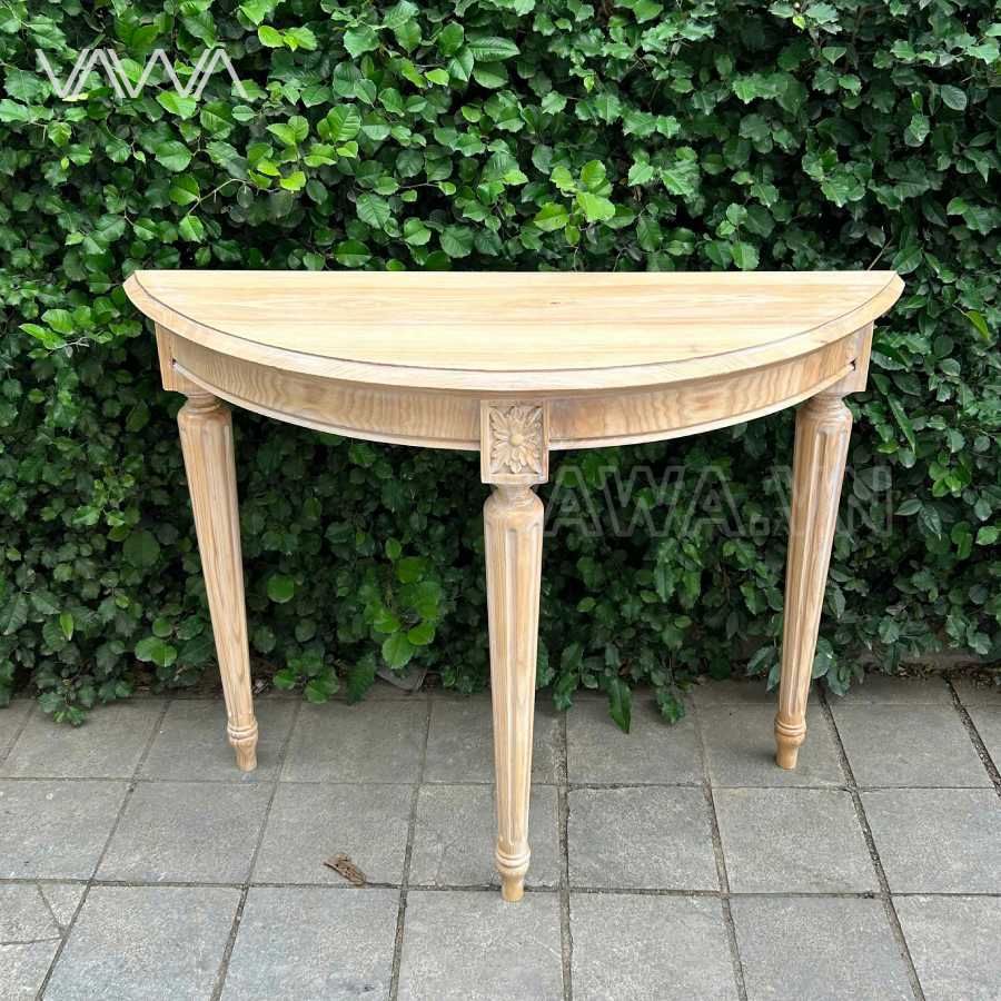 Bàn Console bán nguyệt tân cổ điển - Bàn trang trí cạnh tường
