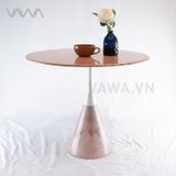  Bàn Tab sofa đẹp đá tự nhiên - Trụ thép sơn tĩnh điện - Desk Tab OVO 