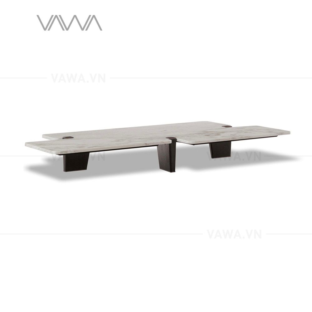 Bàn trà sofa mặt đá tự nhiên Ý, chân thép tĩnh điện Jacob - Minotti Jacob coffee table