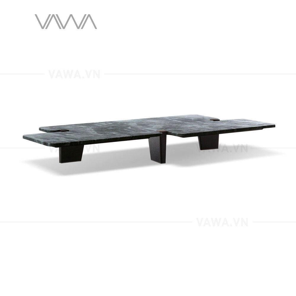 Bàn trà sofa mặt đá tự nhiên Ý, chân thép tĩnh điện Jacob - Minotti Jacob coffee table