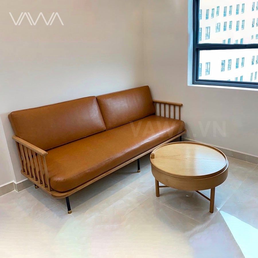 Bàn trà gỗ tròn xoay TURNING TABLE
