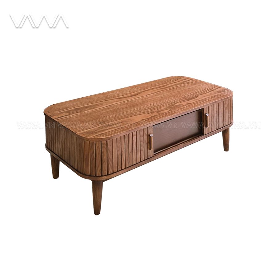 Bàn trà Rustic nan gỗ dài