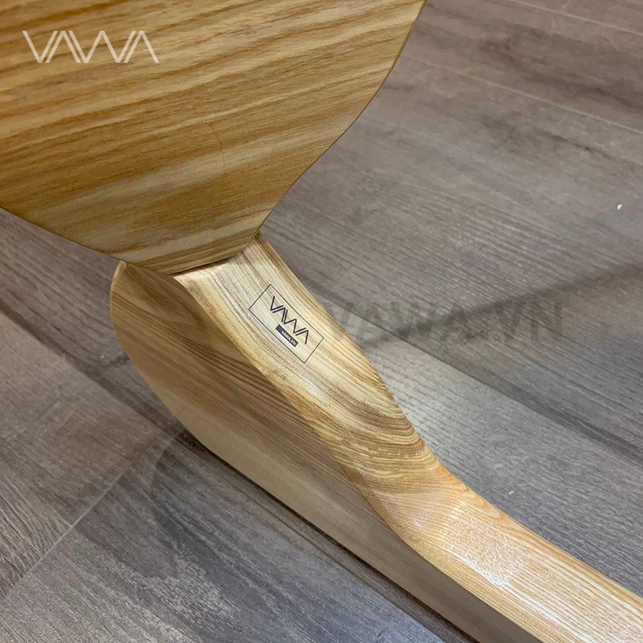 Bàn trà sofa đẹp mặt kính méo chân gỗ Noguchi - Noguchi tea table