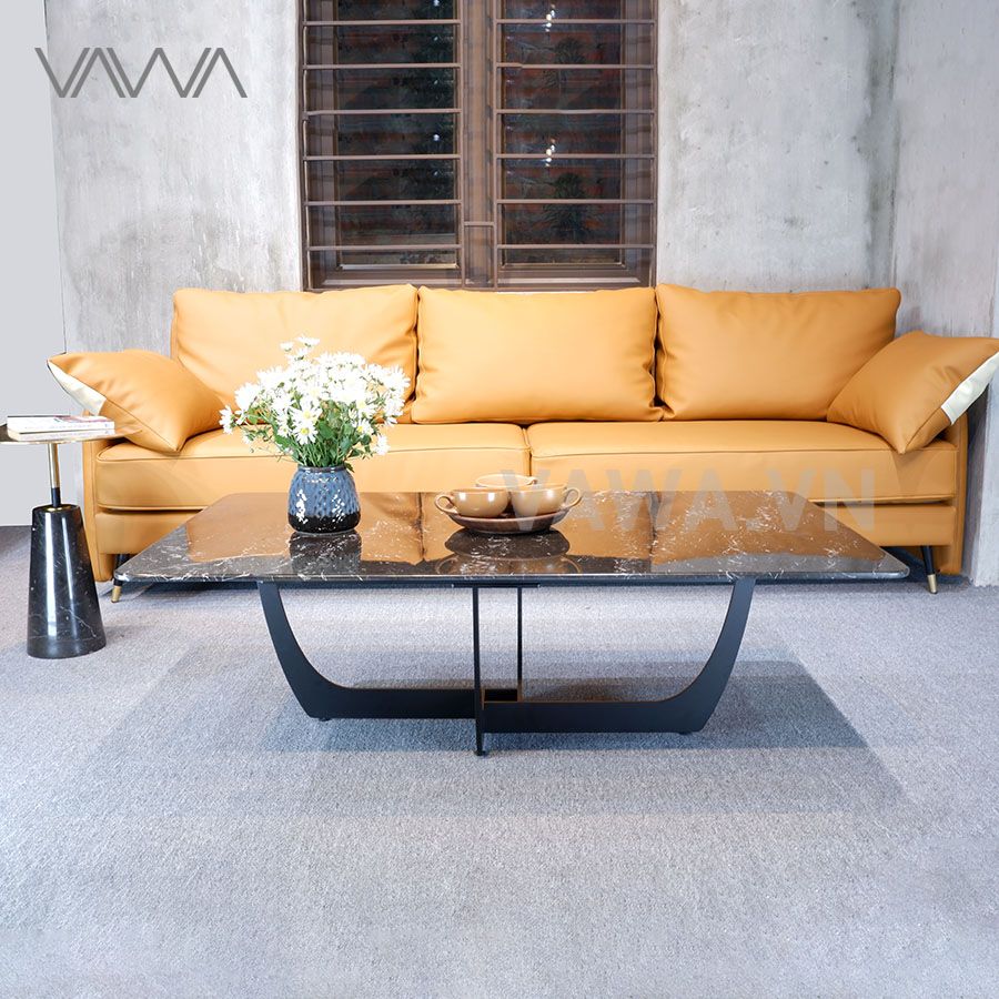 1Bàn trà sofa đẹp Rainbow mặt đá
