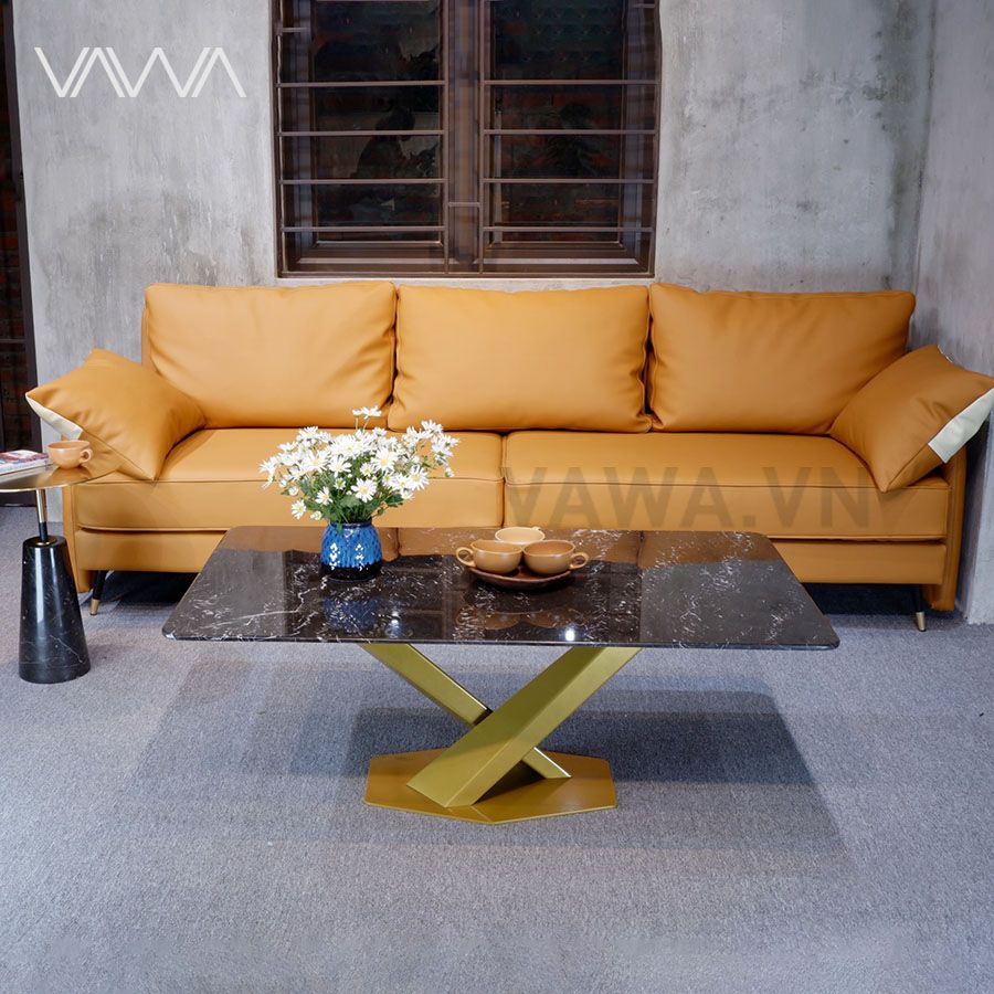 1Bàn trà sofa đẹp Cross mặt đá
