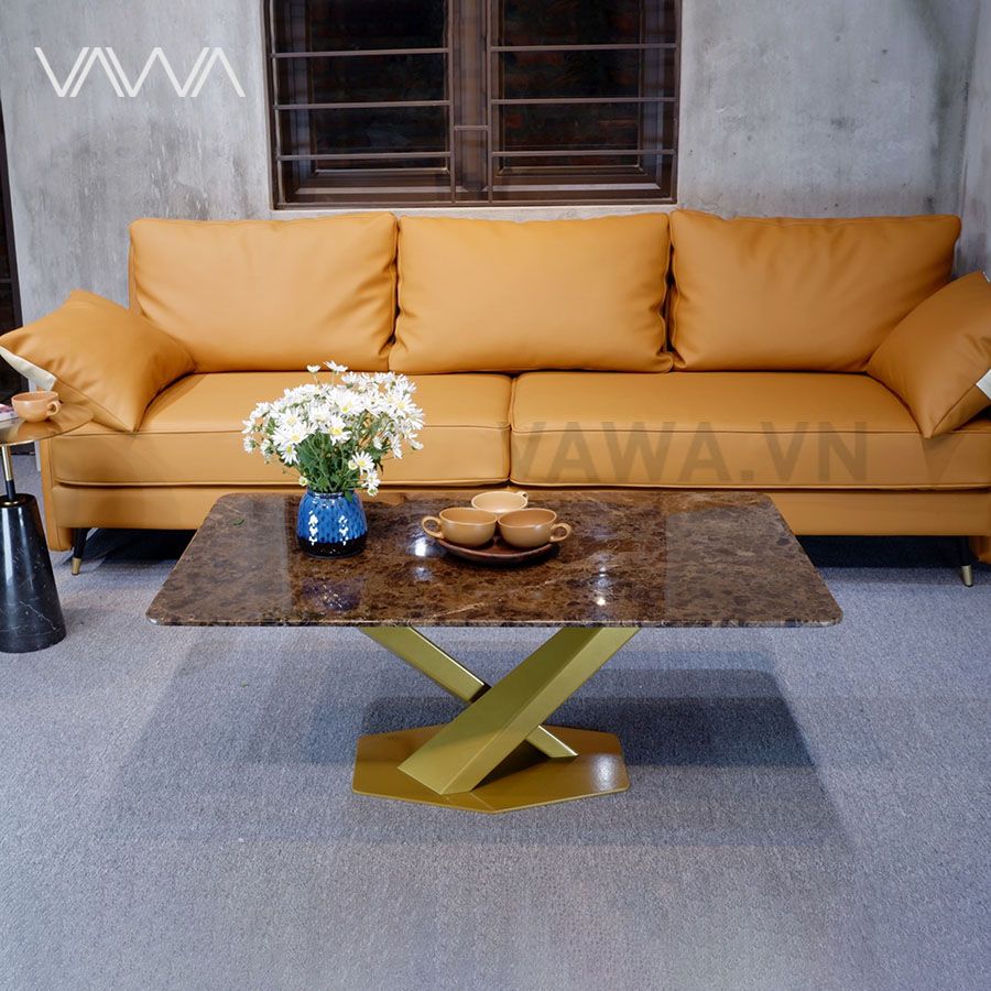 1Bàn trà sofa đẹp Cross mặt đá