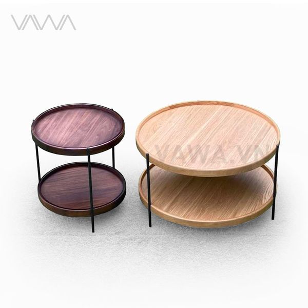 Bàn trà sofa gỗ 2 tầng Humla - Humla tea table