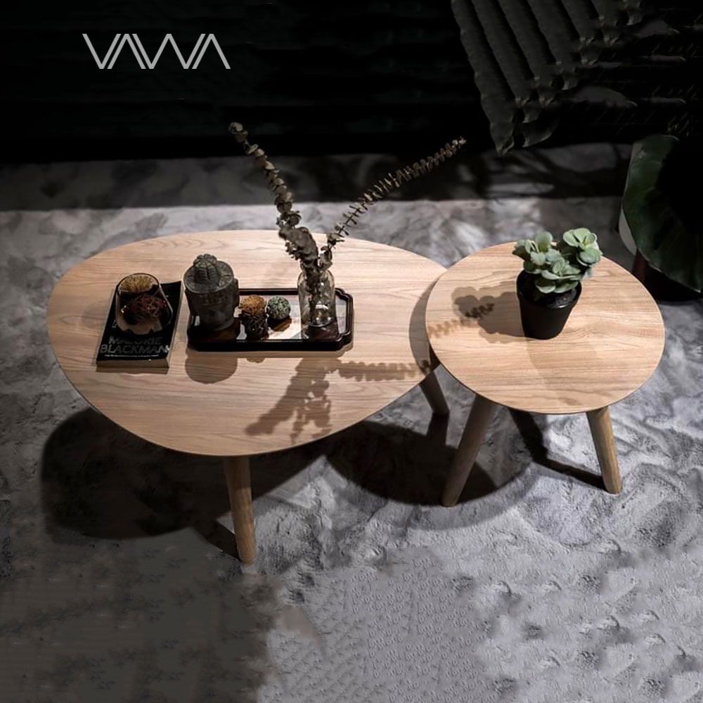 Cặp bàn trà Tavolino - Bàn trà sofa gỗ hiện đại Bắc Âu