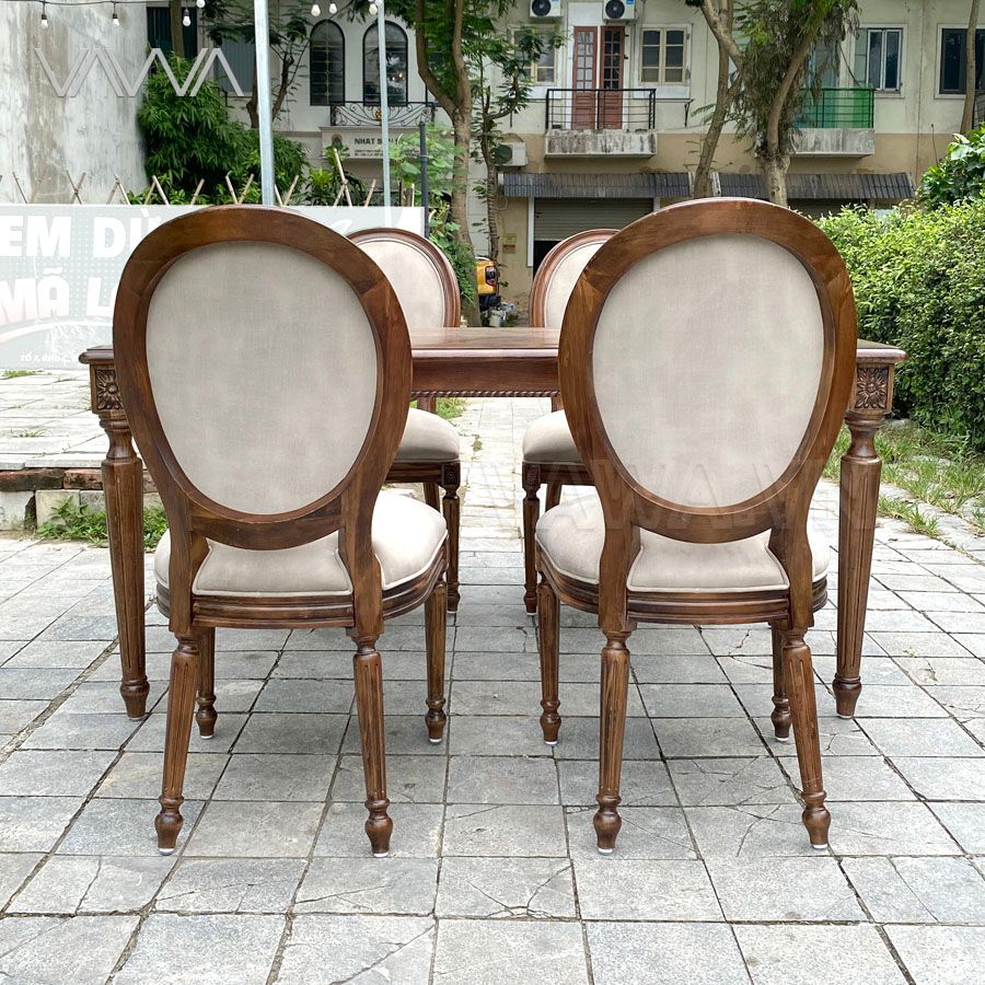 Bộ bàn ghế ăn Tân Cổ Điển kiểu Pháp Louis