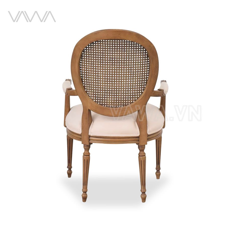 Ghế ăn Tân Cổ Điển kiểu Pháp Louis có tay Ethan Allen Chrystiane