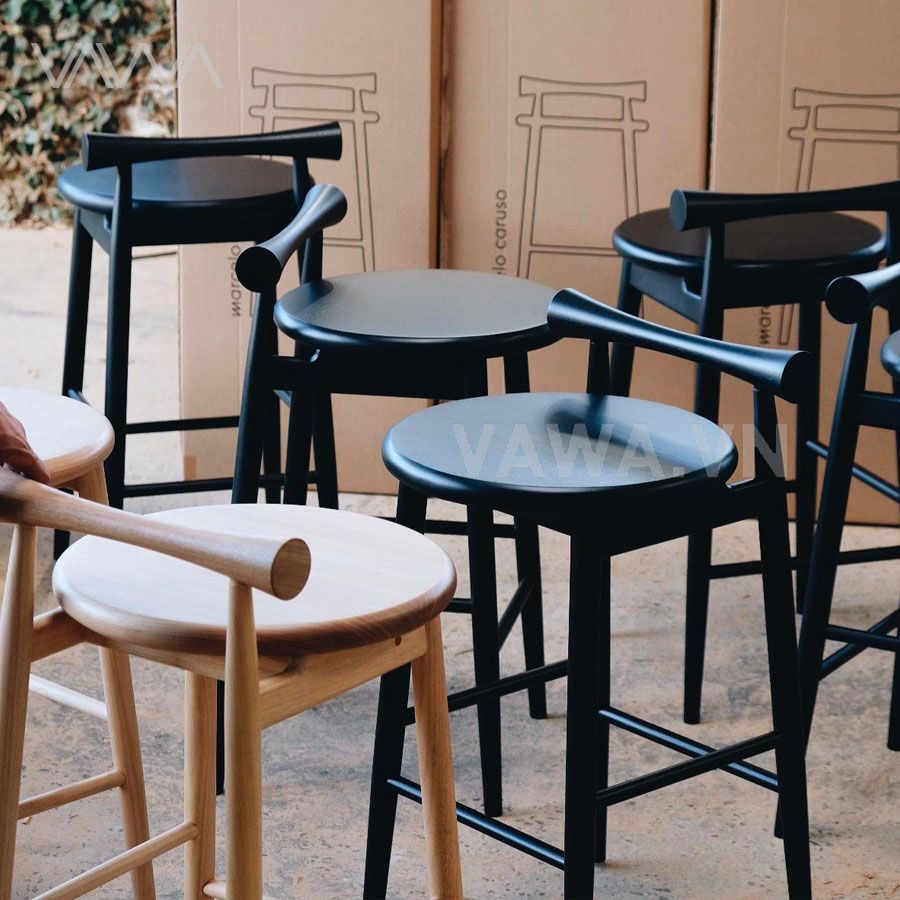 Ghế quầy bar gỗ Moment - Ghế đẩu