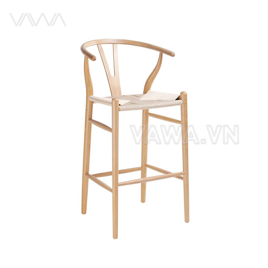 Ghế quầy bar gỗ Wishbon