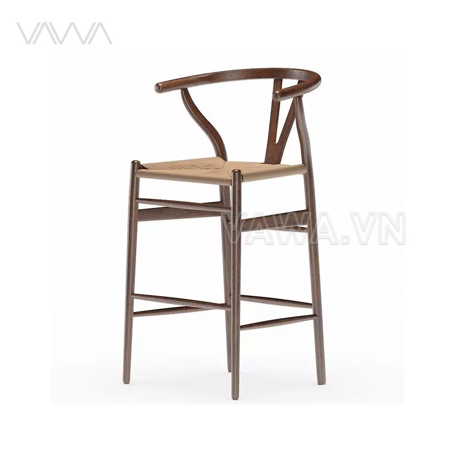 Ghế quầy bar gỗ Wishbon