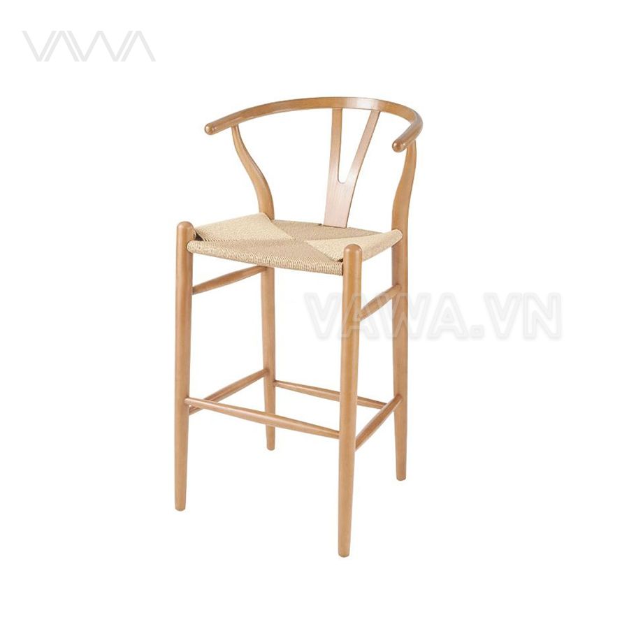 Ghế quầy bar gỗ Wishbon