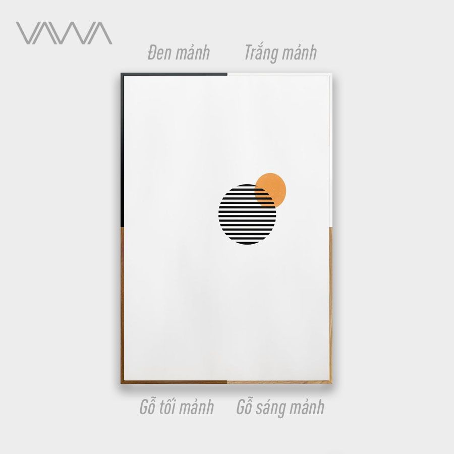 Tranh tối giản Minimalist - Mặt trời trừu tượng