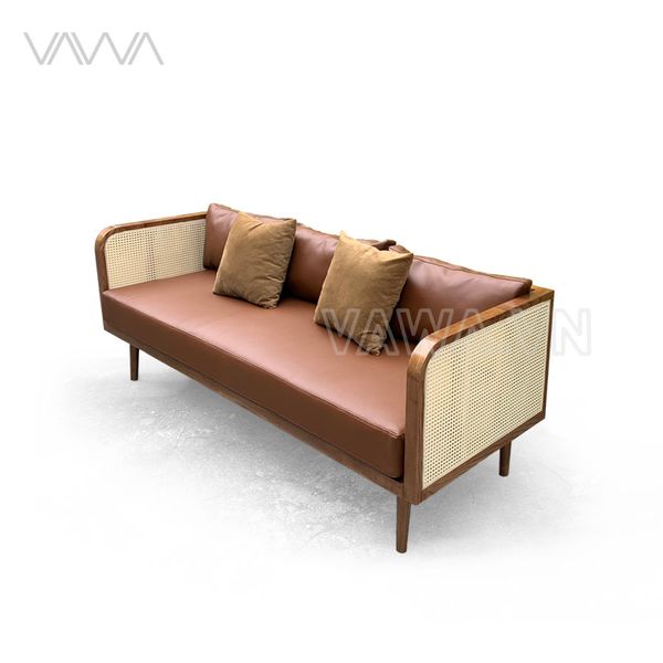 SOFA Văng Rustic Gỗ Mây - Sofa Idochine