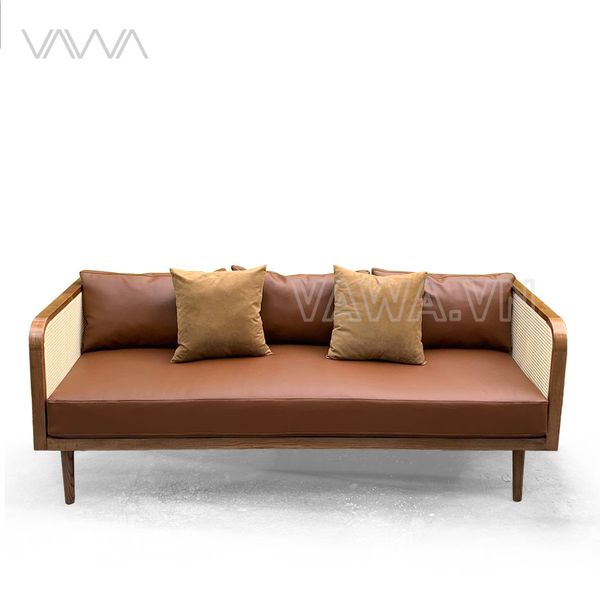 SOFA Văng Rustic Gỗ Mây - Sofa Idochine