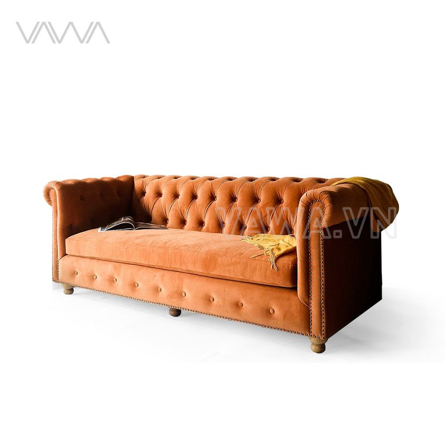 Sofa Văng Tân Cổ Rít Cúc Pearl