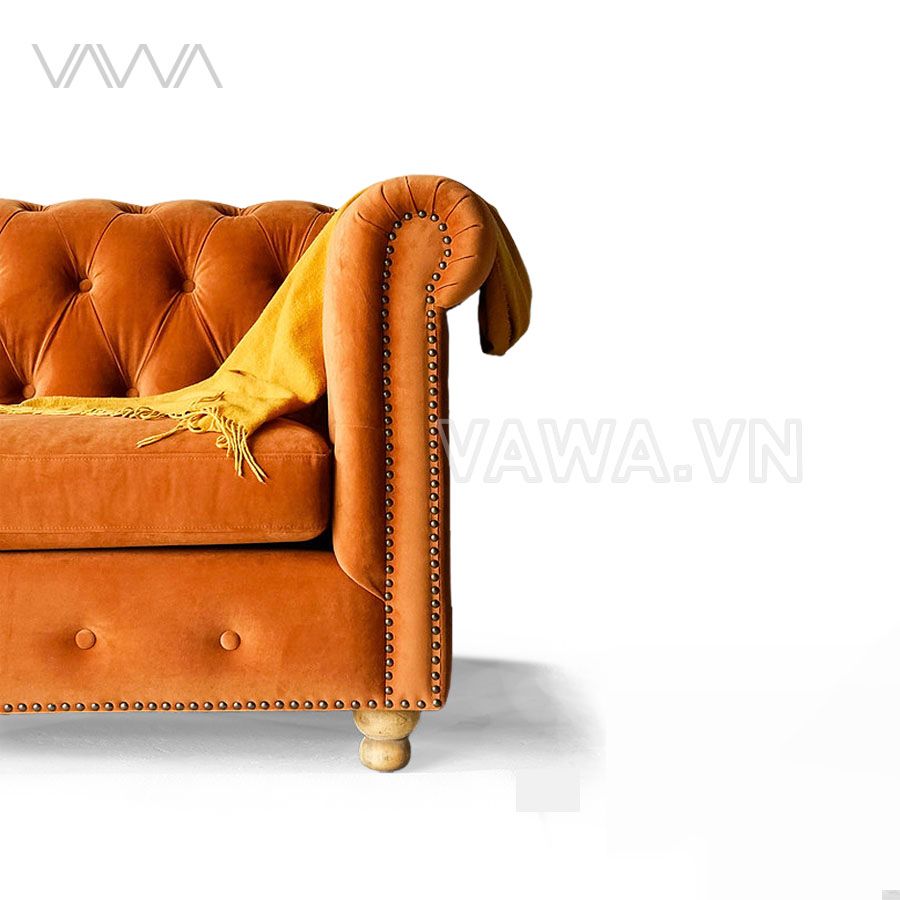 Sofa Văng Tân Cổ Rít Cúc Pearl