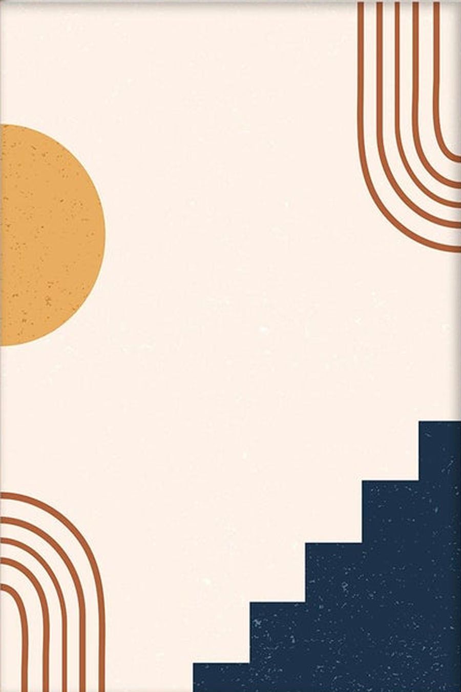Tranh canvas tối giản Minimalist - Tranh hiện đại trừu tượng hình học, bộ 2 tranh