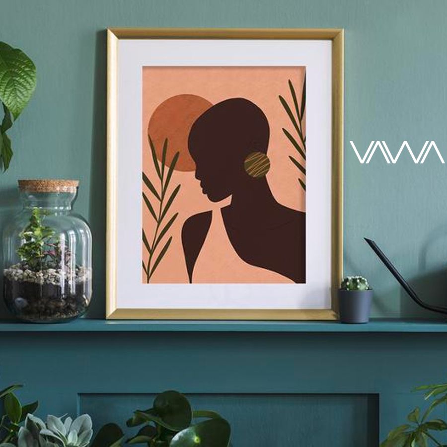 Tranh canvas tối giản Minimalist - Tranh hiện đại trừu tượng cô gái