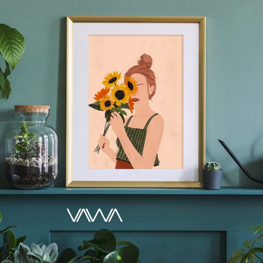 Tranh canvas tối giản Minimalist - Tranh hiện đại trừu tượng cô gái