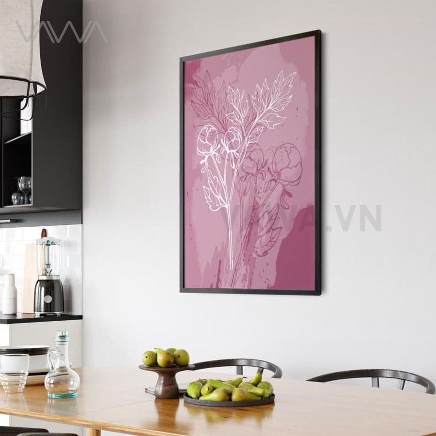 Tranh treo tường Hoa lá cách điệu nghệ thuật