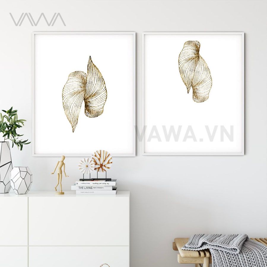 Tranh treo tường Hoa lá cách điệu nghệ thuật