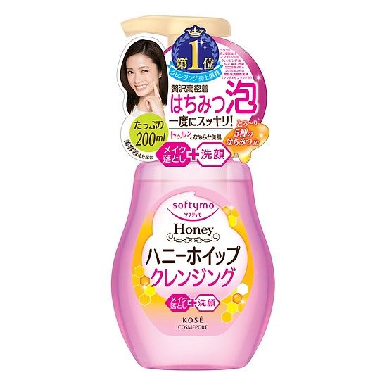 TẨY TRANG & SỮA RỬA MẶT DẠNG BỌT, 2 TRONG 1 KOSÉ COSMEPORT SOFTYMO CLEANSING FOAM HONEY WHIP
