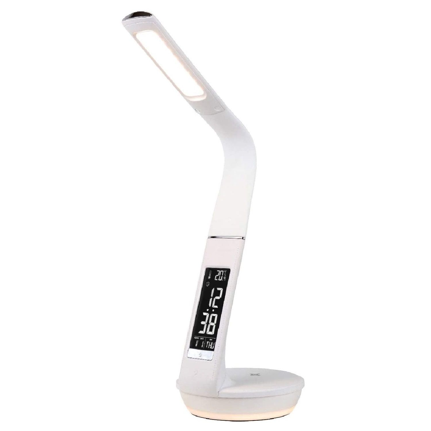 Đèn LED đứng với màn hình kỹ thuật số (loại sạc điện thoại thông minh / chức năng Qi) DQL-H2009-WH