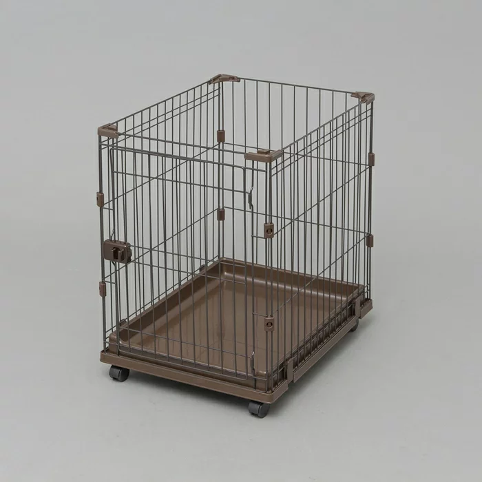 LỒNG KHUNG NUÔI NHỐT THÚ CƯNG TỰ LẮP RÁP P-CS-470, MÀU NÂU, CÓ BÁNH XE