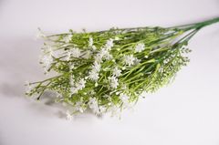 Hoa giả nhựa trang trí nhà cửa hoa Cúc Bi Trắng bụi 10 cành - Cao 30cm bụi 7 cành