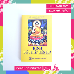 Sách Phật Giáo - Kinh Diệu Pháp Liên Hoa bìa giấy vàng - Thích Trí Tịnh - Chữ to rõ 600 trang
