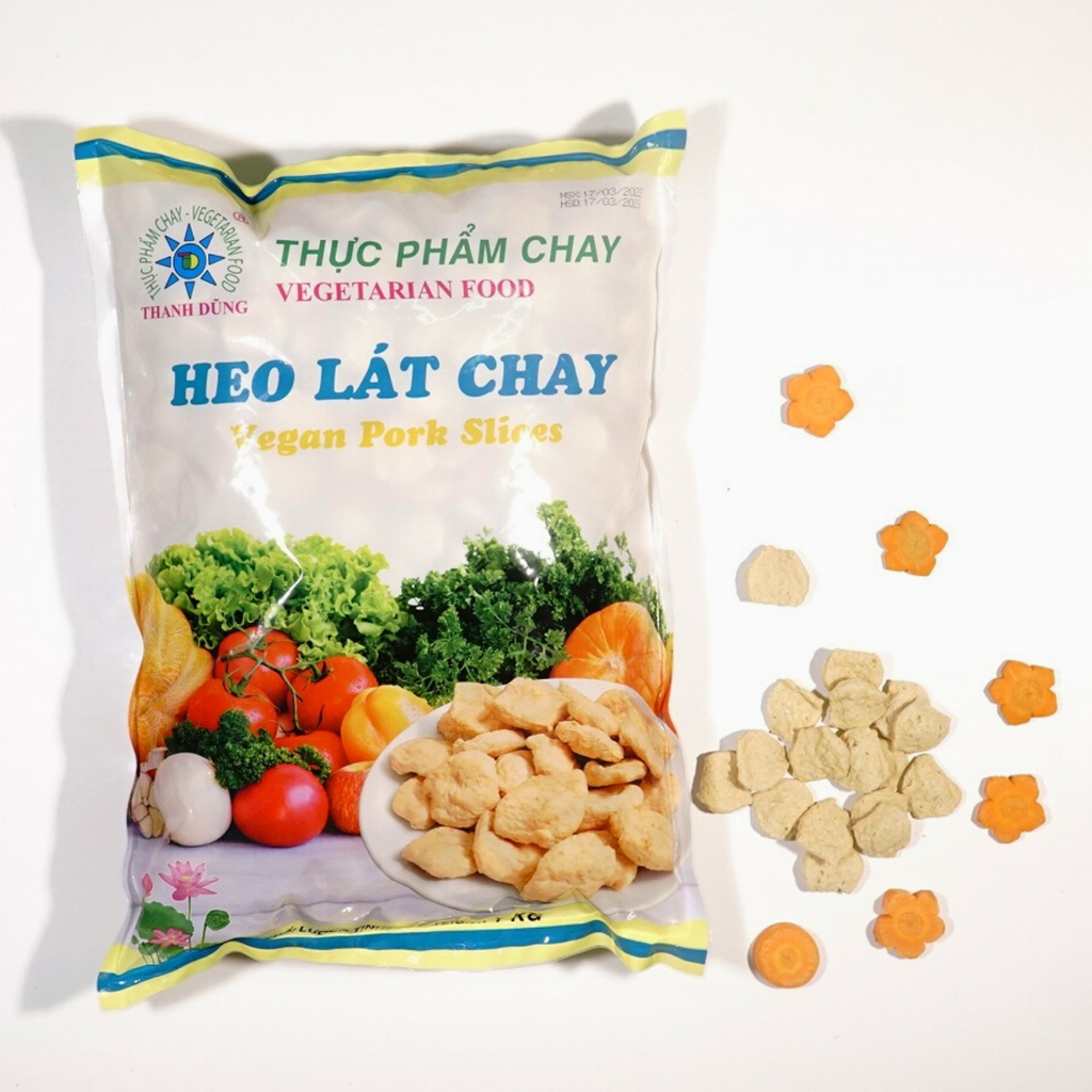 Thịt chay Thanh Dũng Heo lát chay, đồ chay cao cấp, thực phẩm vegan,đồ chay thiên nhiên, chay mặn đều dùng được - 100g & 1kg