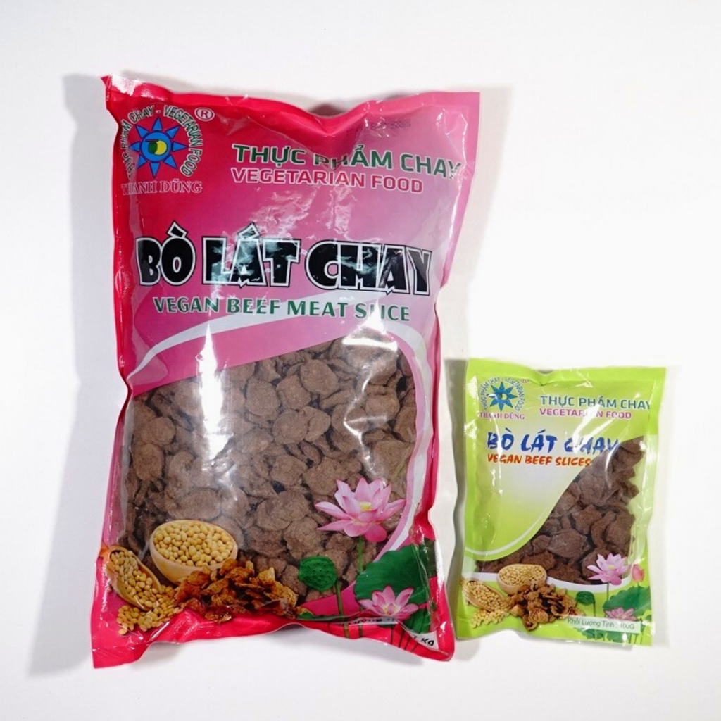 Thực phẩm chay Bò lát chay Thanh Dũng, đồ chay khô an toàn, 100% thuần chay, đồ chay giá rẻ chay mặn đều dùng được - 100g & 1kg