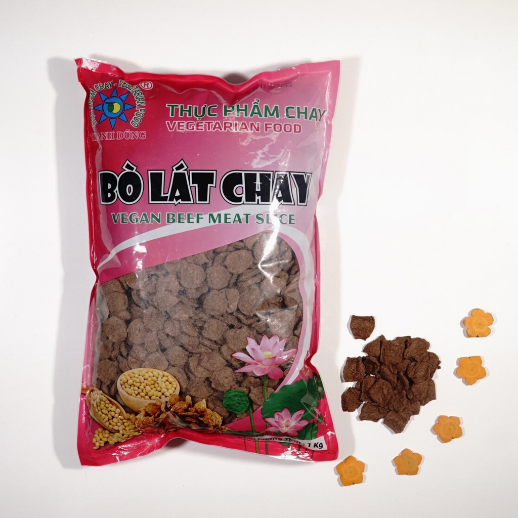 Thực phẩm chay Bò lát chay Thanh Dũng, đồ chay khô an toàn, 100% thuần chay, đồ chay giá rẻ chay mặn đều dùng được - 100g & 1kg