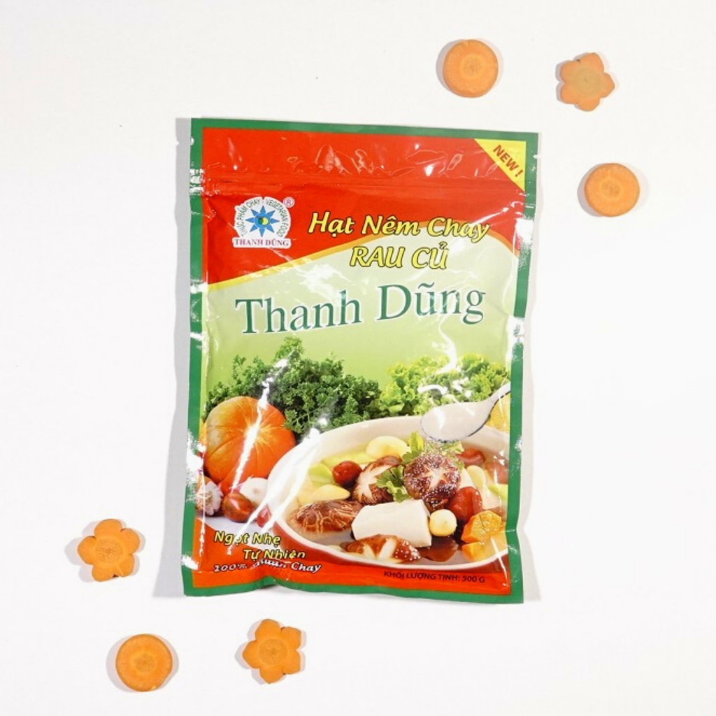 Sản phẩm Hạt nêm chay chay an toàn Thanh Dũng, 100% thuần chay, đồ chay giá rẻ, chay mặn đều dùng được - 1kg & 500gam