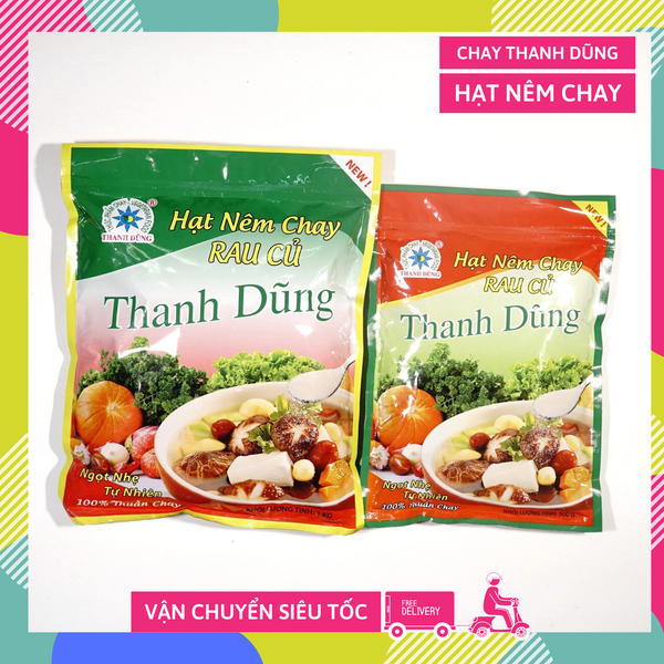 Sản phẩm Hạt nêm chay chay an toàn Thanh Dũng, 100% thuần chay, đồ chay giá rẻ, chay mặn đều dùng được - 1kg & 500gam