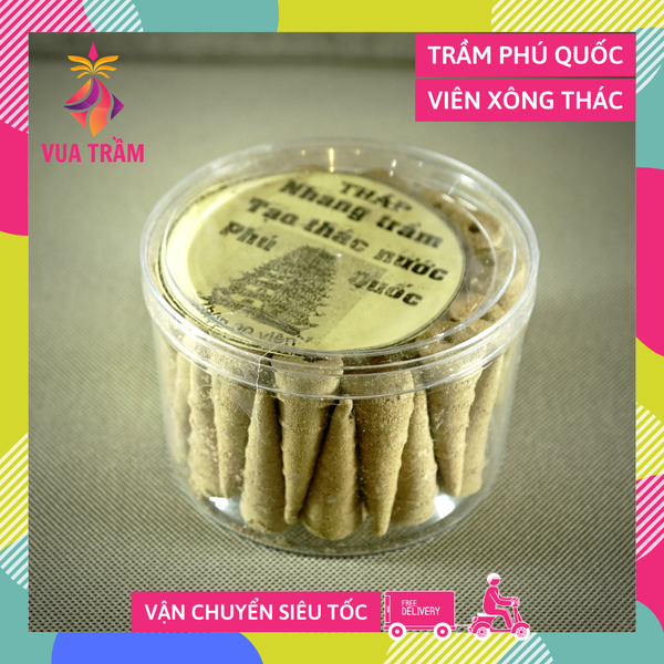 Nụ trầm hương rừng nụ trầm thác nước Phú Quốc - Viên trầm hương nguyên chất 30 viên/Hộp